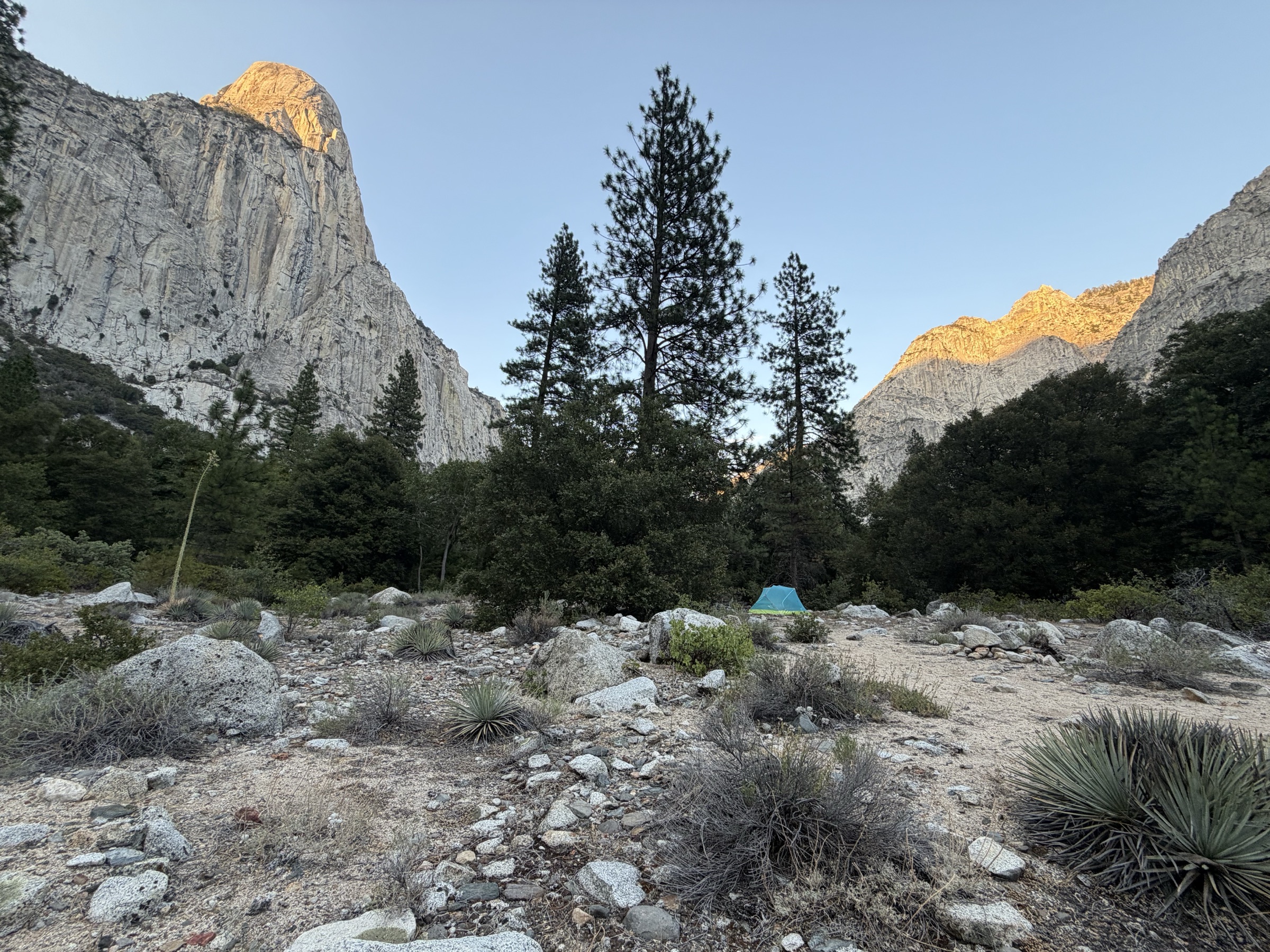 Camp at the valley floor